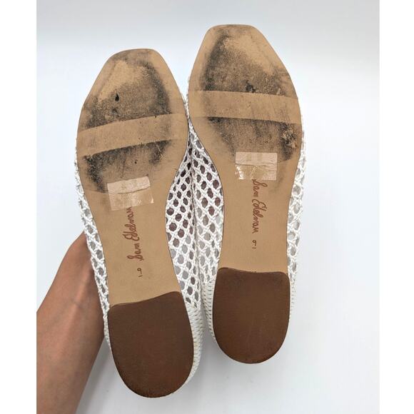 Sam Edelman May Ballet Flat Bow Detail Women's Bright White Size US9 EU40 - Picture 8 of 9